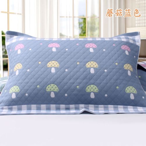 纯棉枕巾四季透气学生加厚单人加大加长枕巾一对情侣婚庆压花舒适