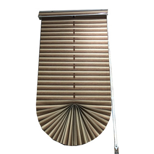 扇形百叶窗帘卷帘升降拉帘阳台隔断帘餐厅书房拉珠遮阳半遮光薄