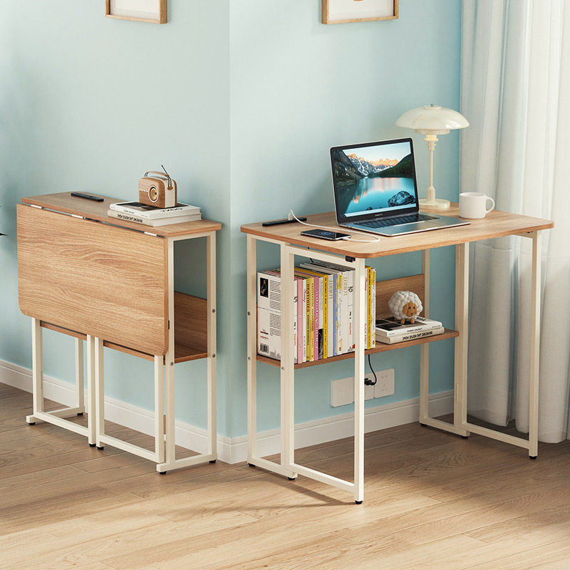 可折叠电脑桌书桌家用简约办公桌卧室小桌子简易收纳学习写字桌子