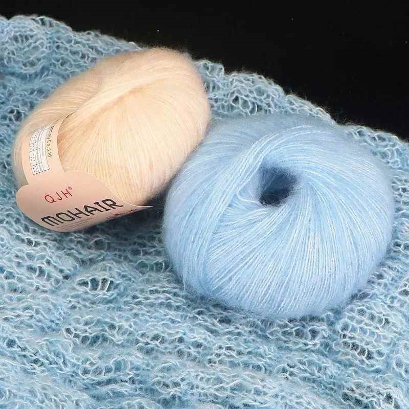 6pcs Soft Mohair Yarn Knitting Angora Yarn for DIY Knitting,