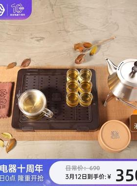 吉谷TY11秦便携旅行茶具套装功夫茶具带茶盘户外玻璃泡茶烧水壶