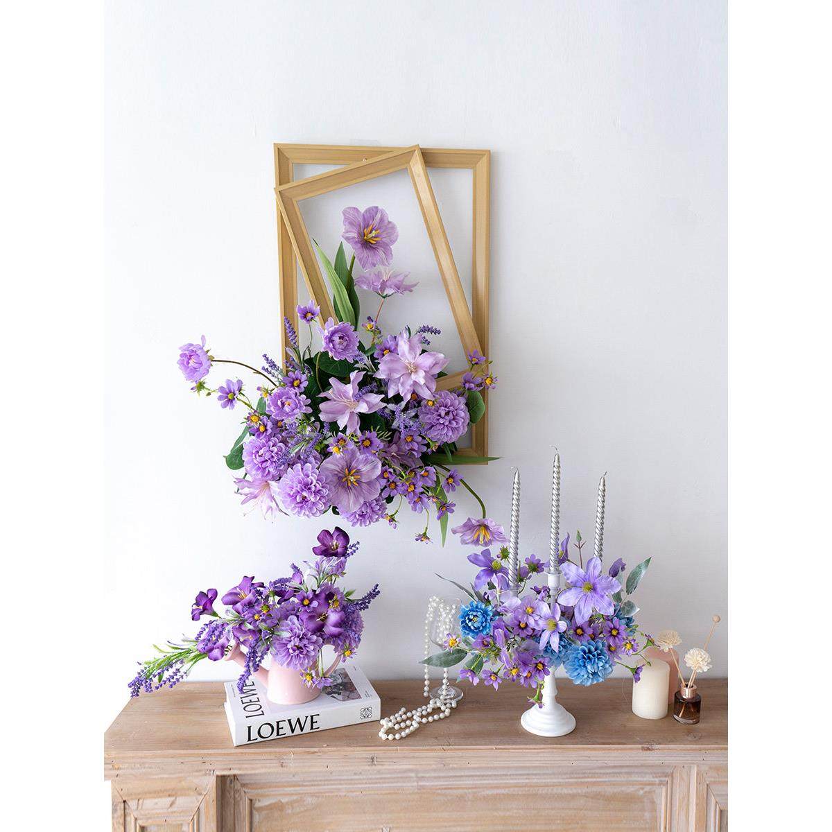 壁挂装饰花艺相框桌面摆件套装 彷真假花橱窗餐桌氛围布置假花艺,家居饰品,仿真花/假花,淘宝优惠券,粉丝福利购,淘宝优惠卷