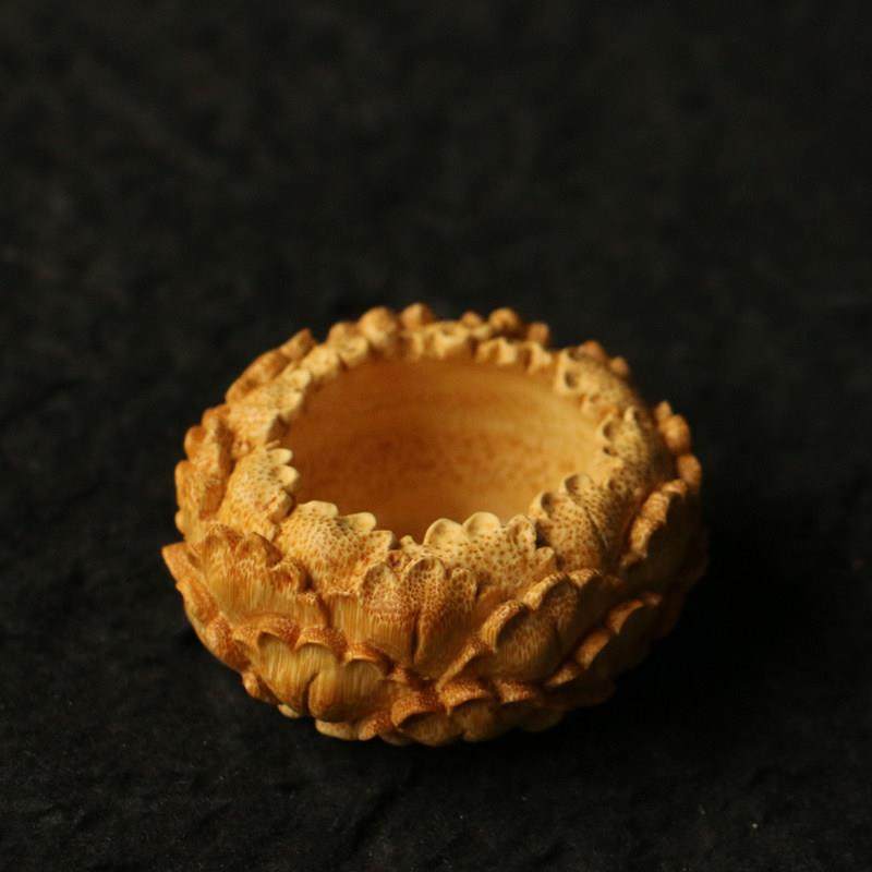 精品纯手工满工雕刻花瓣型竹节小笔洗竹根雕香炉香插底座小摆件,特色手工艺,竹编/竹雕,淘宝优惠券,粉丝福利购,淘宝优惠卷