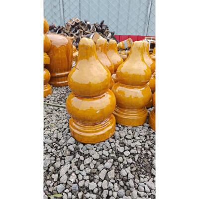 琉璃瓦顶珠陶瓷宝鼎葫芦珠亭子顶装饰塔顶饰物古建复古亭珠鼎珠