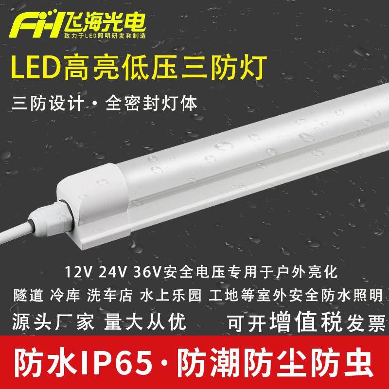 DC12V24V36V三防灯led防水防潮超亮一体化长条灯冷库大棚户外灯管,家装灯饰光源,LED灯管,淘宝优惠券,粉丝福利购,淘宝优惠卷