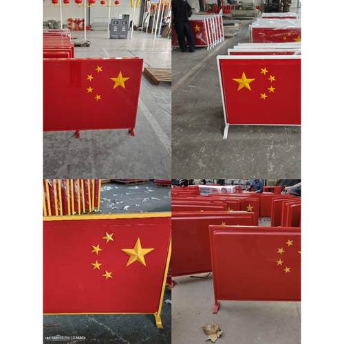 户外路灯杆灯箱灯杆国旗灯箱镀锌烤漆立体五角星吸塑国旗灯箱定制