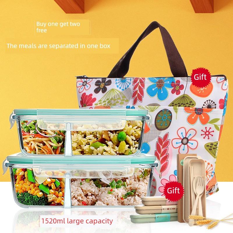 耐热玻璃保鲜微波炉适用于有盖的大玻璃碗,分离饭盒,密封饭盒