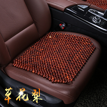 木珠汽车坐垫无靠背单片夏季透气凉爽座垫花梨木珠子小方垫三件套