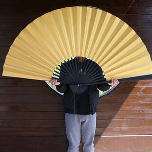 扇道具壁挂扇尺寸书画折扇扇挂墙装 ql@空白特大工艺宣纸中式 饰扇