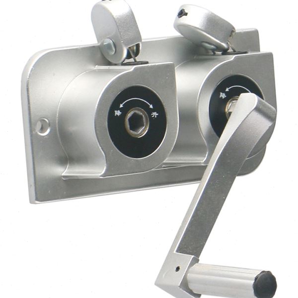 NN0I晾衣架手摇器升降手搖晒衣架升降配件阳台通用双杆摇把孔距13