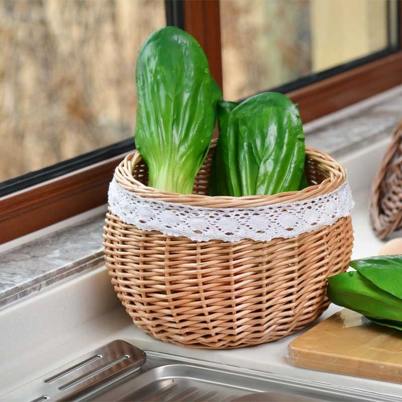 藤编家居日用收纳筐鸡蛋筐创意手编田园风收纳篮柳编置物筐篓子,收纳整理,收纳筐,淘宝优惠券,粉丝福利购,淘宝优惠卷