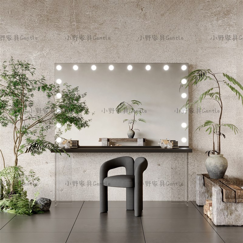 简约影楼专业梳妆台带灯高级婚y纱店美容院工作室彩妆师专用化妆