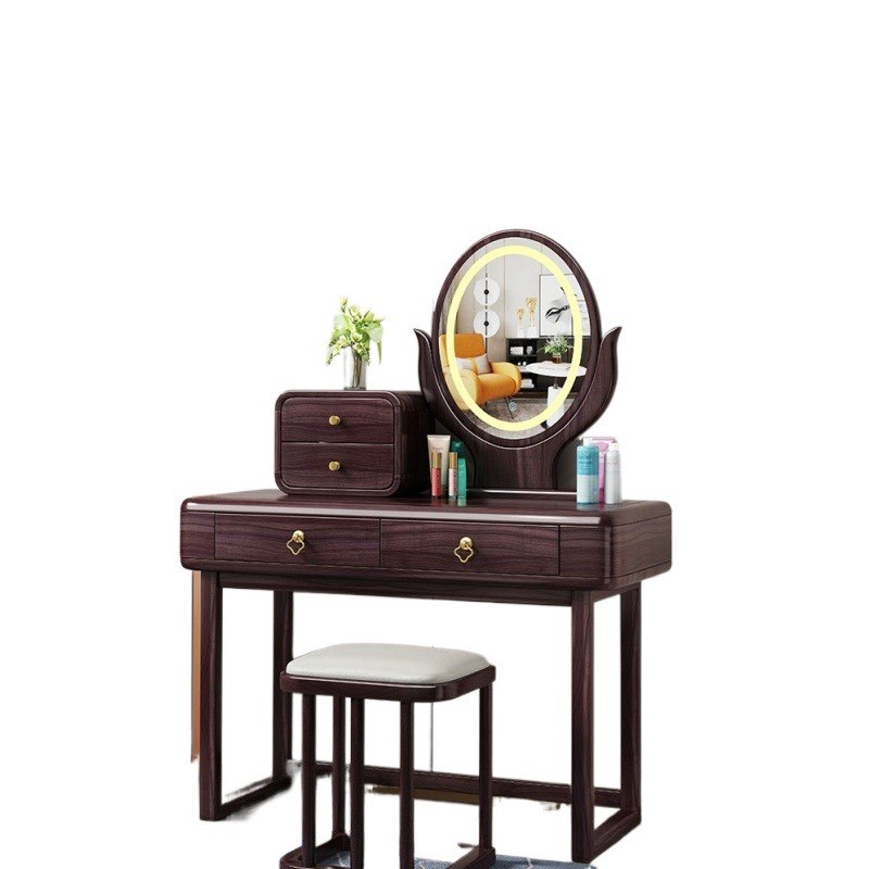 【折扣价】实木新中式梳妆台床头柜一体2024新款高级卧室简约现代