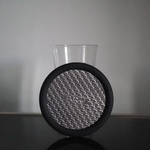 中古创意不锈钢千年鸟格纹硅胶杯垫 双子商店 精工硅胶不锈钢杯托