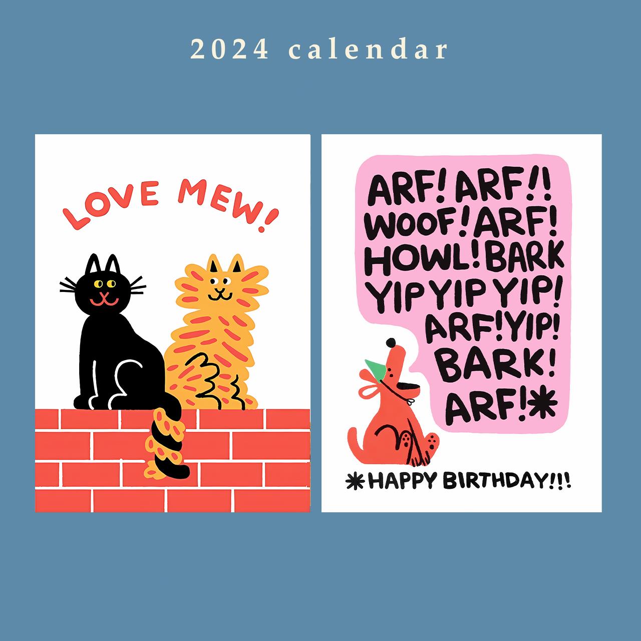 波普风 幽默呆萌猫狗可爱创意插画 个性治愈系家居装饰 相框海报