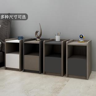 床头柜实木板极窄小型迷你25 45公分卧室30cm宽咖啡色