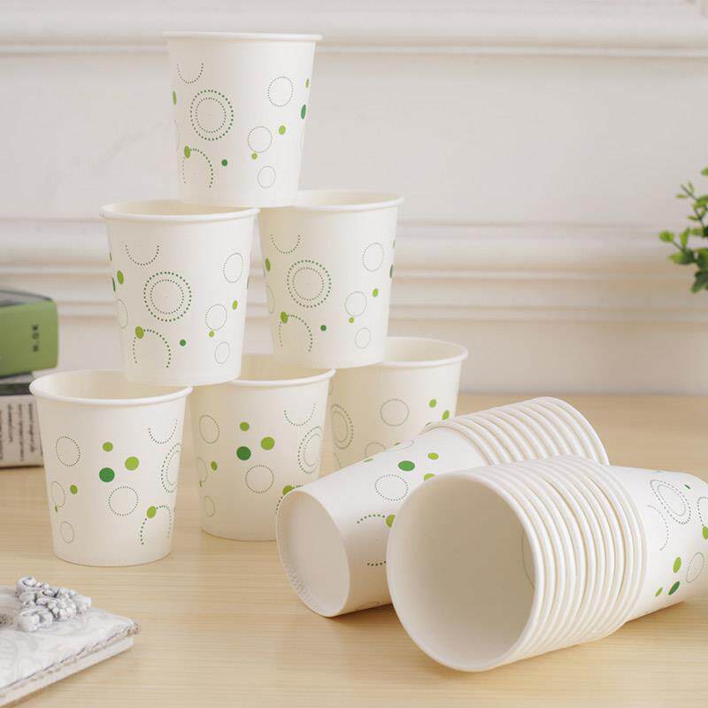 纸杯一次性杯子订定做厚纸杯家用商务办公茶水杯子400只210ml包邮