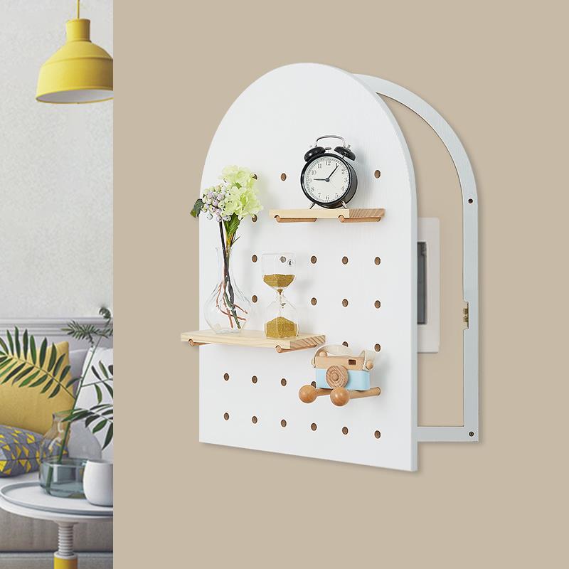 木工小舅 洞洞板电表箱遮挡置物架 创意扇形配电箱装饰遮挡箱遮丑