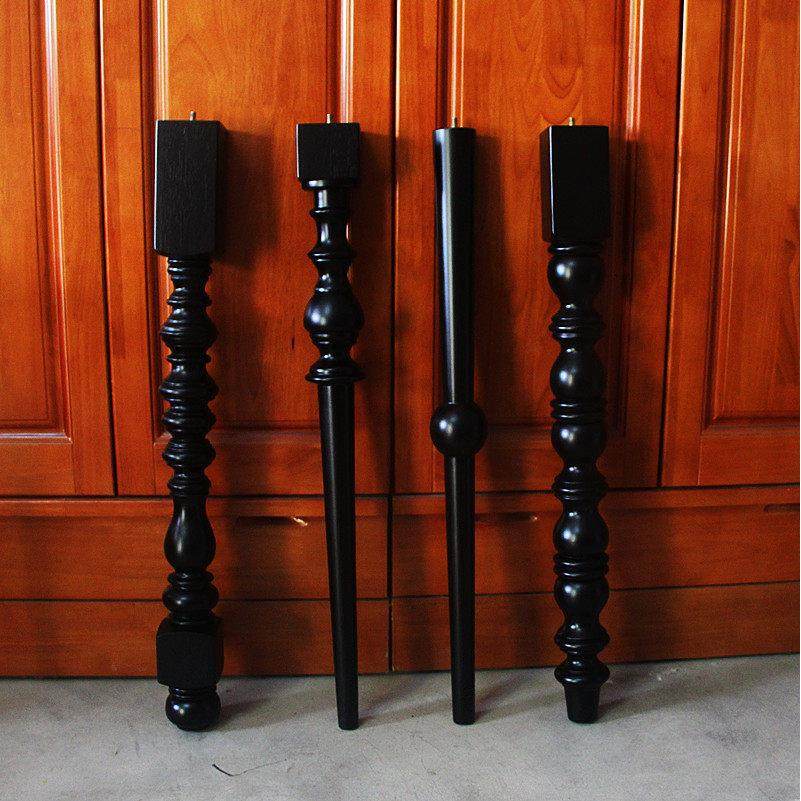 定制实木桌腿餐桌腿书桌腿茶几腿装饰柱梳妆台腿吧台复古腿中欧式