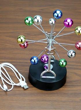 USB插电七彩摩天轮永动机仪现代简约实用的桌面装饰摆饰 生日礼物