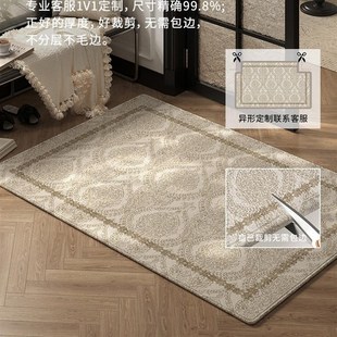 高级感轻奢复古绿色入户门地垫家用防滑踩脚垫客厅地毯门垫大门口