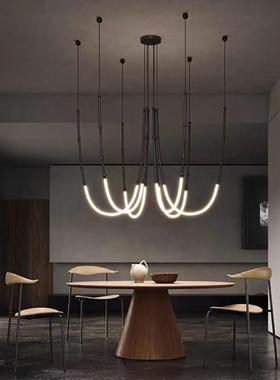 客厅吊灯意大利Karman设计师loft别墅楼梯间极简样板房led餐厅灯