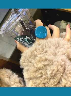 green新品亚克o力戒指指环饰品日韩时尚简约个性戒指