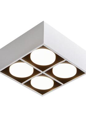 客厅无主灯照明极简明装方形盒子卧室书房灯过道走廊筒灯格栅灯具