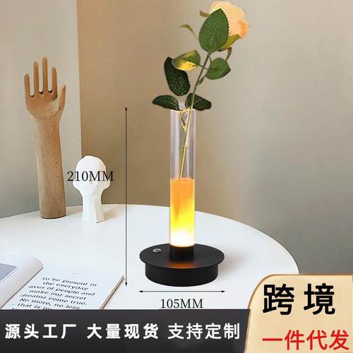 跨境led花瓶灯餐厅客厅卧室床头插花灯酒吧装饰氛围台灯现货