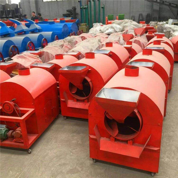 全不锈钢滚筒炒货机菜籽榨油炒料机全自动花生滚筒炒锅