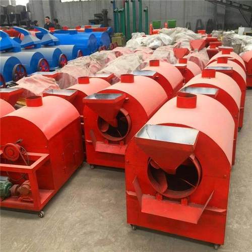 全不锈钢滚筒炒货机菜籽榨油炒料机全自动花生滚筒炒锅