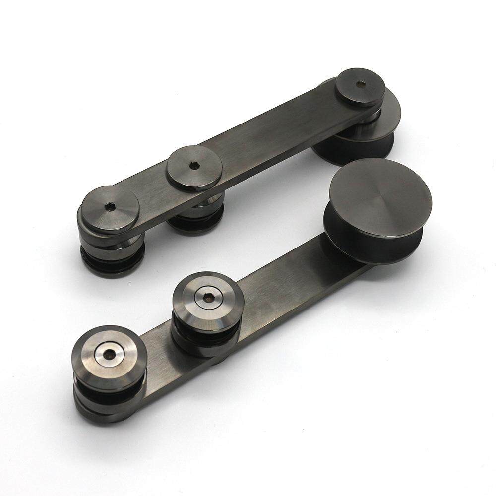 NCY-902304不锈钢黑色长柄移门吊轮浴室办公室移门滑轮配限位器