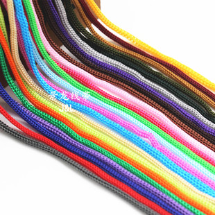 厂家现货pp绳黑白彩色丙纶绳束口手提空心抽绳四针钩针编织