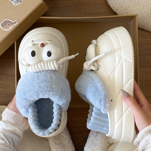 秋冬包头洞洞棉鞋女eva厚底防滑不臭居家室内可外穿学生宿舍棉鞋