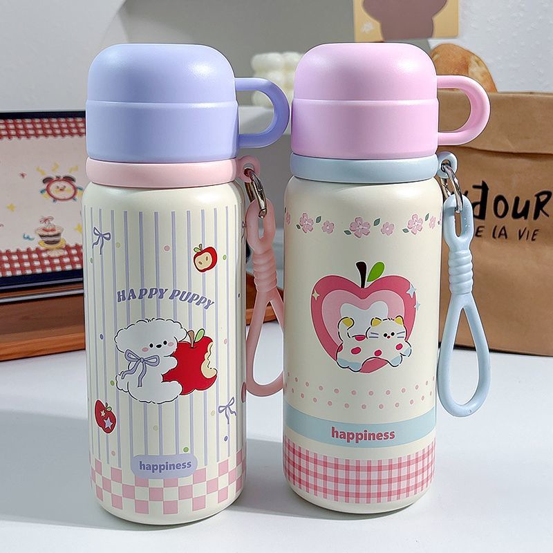 一杯三饮水杯保温杯大容量316不锈钢女高颜值带吸管学生杯子