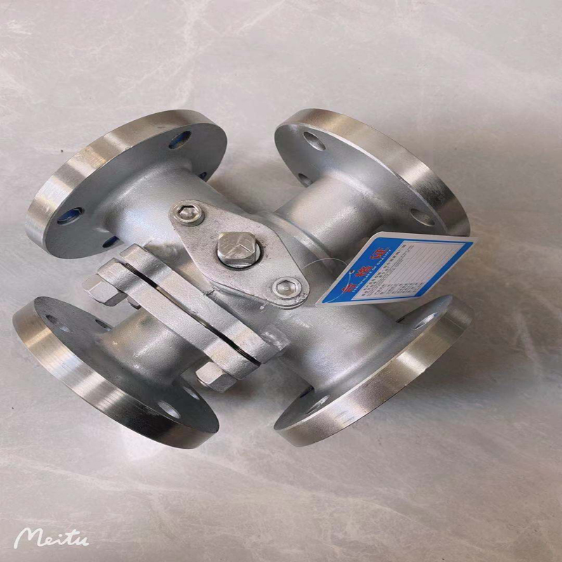 Q46F-16C铸钢不锈钢四通法兰球阀/四通球阀/法兰四通球阀