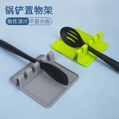 锅铲硅胶汤勺垫火锅汤勺置物架托盘筷子搁勺垫厨房用品餐具垫收纳