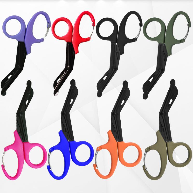 纱布剪刀19CM帆布剪EMT绷带剪弯头胶带剪刀不锈钢纱布剪