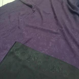 新品香云纱布料染色提花精品面料大龟纹双面色旗袍汉服布料