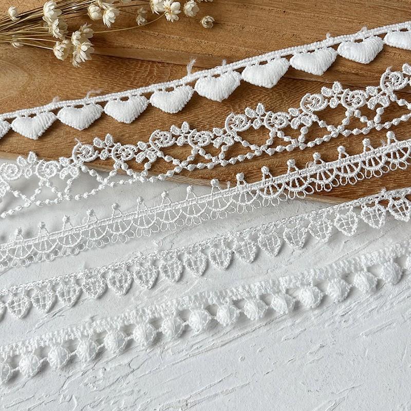 优质白色水溶蕾丝花边辅料手工diy装饰娃娃衣服装书衣手作材料宽