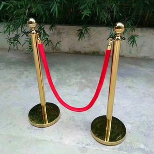 酒店礼宾杆挂绳迎宾柱不锈钢圆球隔离带银行一米线排队护栏围栏杆