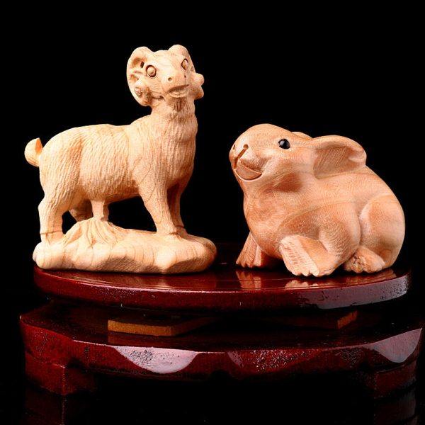 羊兔赐瑞桃木摆件生肖属猪2024年摆件兔形羊形三合生肖家居装饰品,饰品/流行首饰/时尚饰品新,摆件,淘宝优惠券,粉丝福利购,淘宝优惠卷