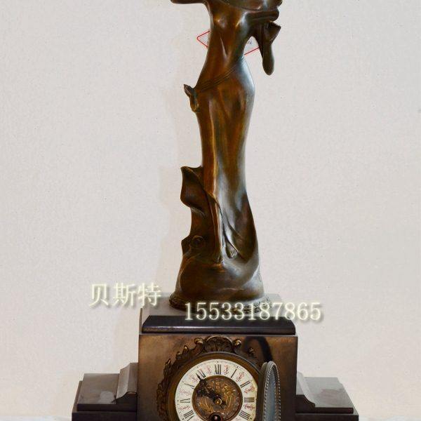 铸铜理石美女钟|仿古古典机械座钟|样板装饰工艺品|老式上弦做旧,家居饰品,座钟,淘宝优惠券,粉丝福利购,淘宝优惠卷