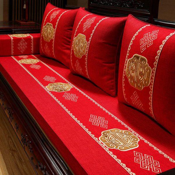 红木沙发坐垫防滑新中式实木家具罗汉床五件套沙发垫定制四季通用,居家布艺,沙发垫,淘宝优惠券,粉丝福利购,淘宝优惠卷