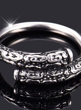 潮男学生个性首饰紧箍咒孙悟空金箍棒尾戒指男士单身开口食指环女