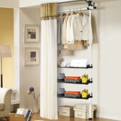 宿舍单人钢架粗简约帆布卧室组合衣柜布艺学生简易组装 自由经济型