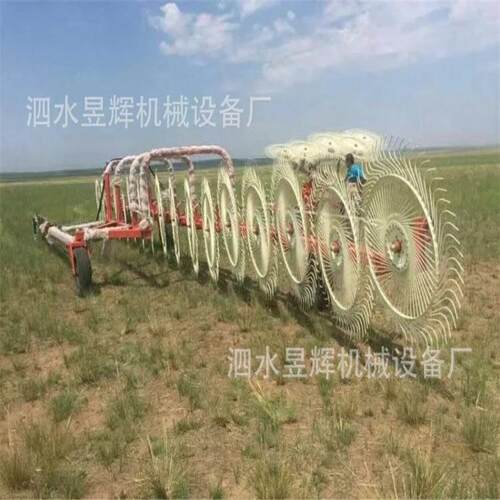 大型农场12盘液压搂草机拖拉机牵引效率高农用稻草翻晒机