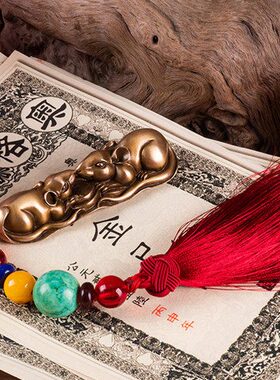 OG奥文玩瑞玛《叶叶鼠M》夜夜数铜摆件钱中式格青新款R钱手把件