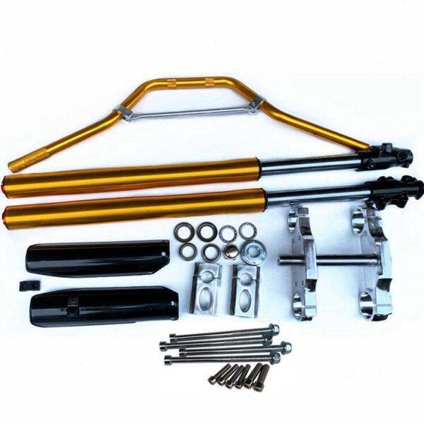 87 前叉长10罗MM0倒置越野摩托车川崎0避震器改装前减震--阿波