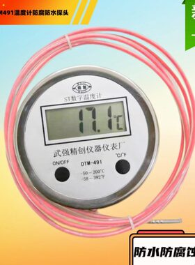 T水四氟管-宰耐酸腐蚀防水D1海M数显鸡49电子温度计探头不锈钢鸭